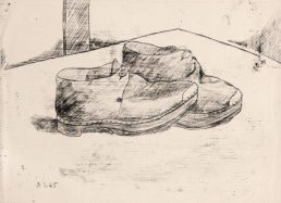 1945 45-001 Elderen '3.2.45' pencil lead print 38,5 x 27,8 cm Coll. AB-BOX- à vendre