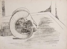 1945 45-002 '18.3.45'pencil lead print 38,5 x 27,8 cm Book p. 28 Coll. AB-BOX