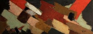 E 56 Oil on wood panel 46 x 121 cm Book p.53 Coll. N&S B