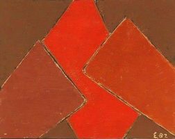 E 82 82-026 (82-37) Oil on cardboard 19 x 15,5 cm Coll. N&S B, R, Lausanne, CH